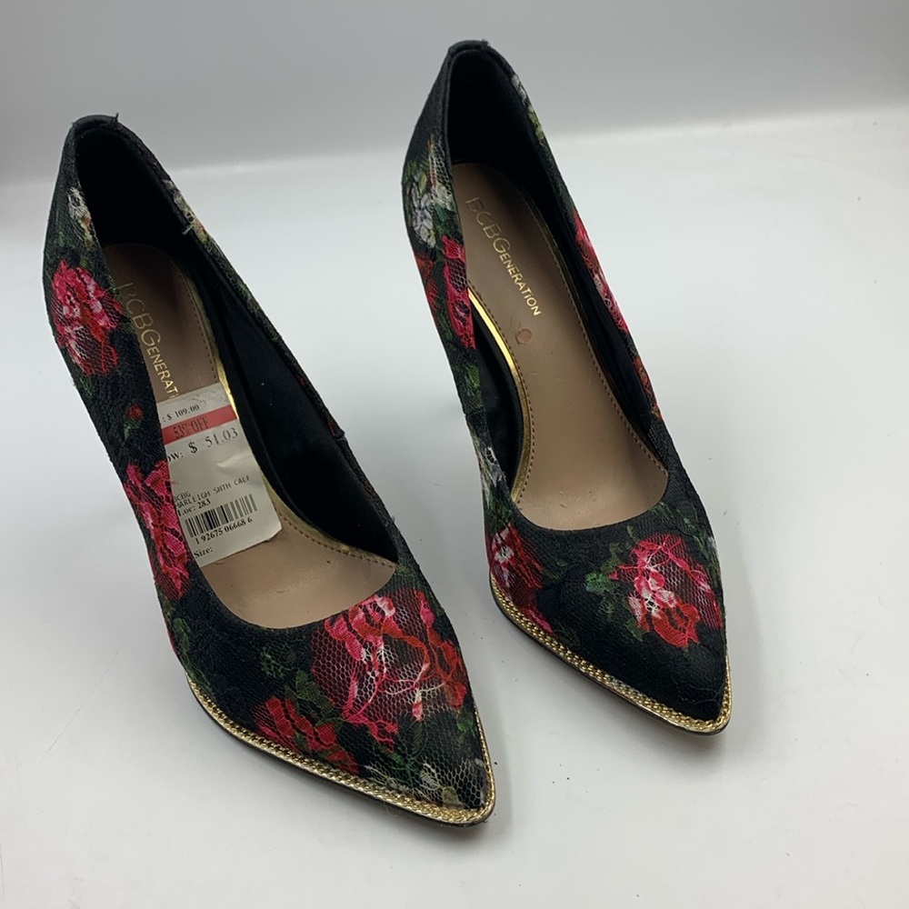 High heel pumps.
